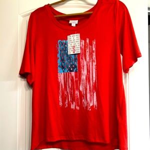 Lularoe holiday tshirt Boyfriend T Size S